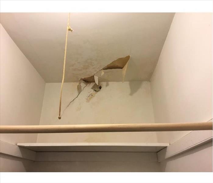 hanging debris from ceiling